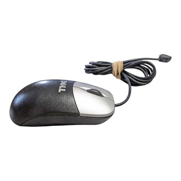 Dell Usb Mouse M-uandel1 Optical Scroll Wheel Black Silver Vtg Working - Picture 2 of 6